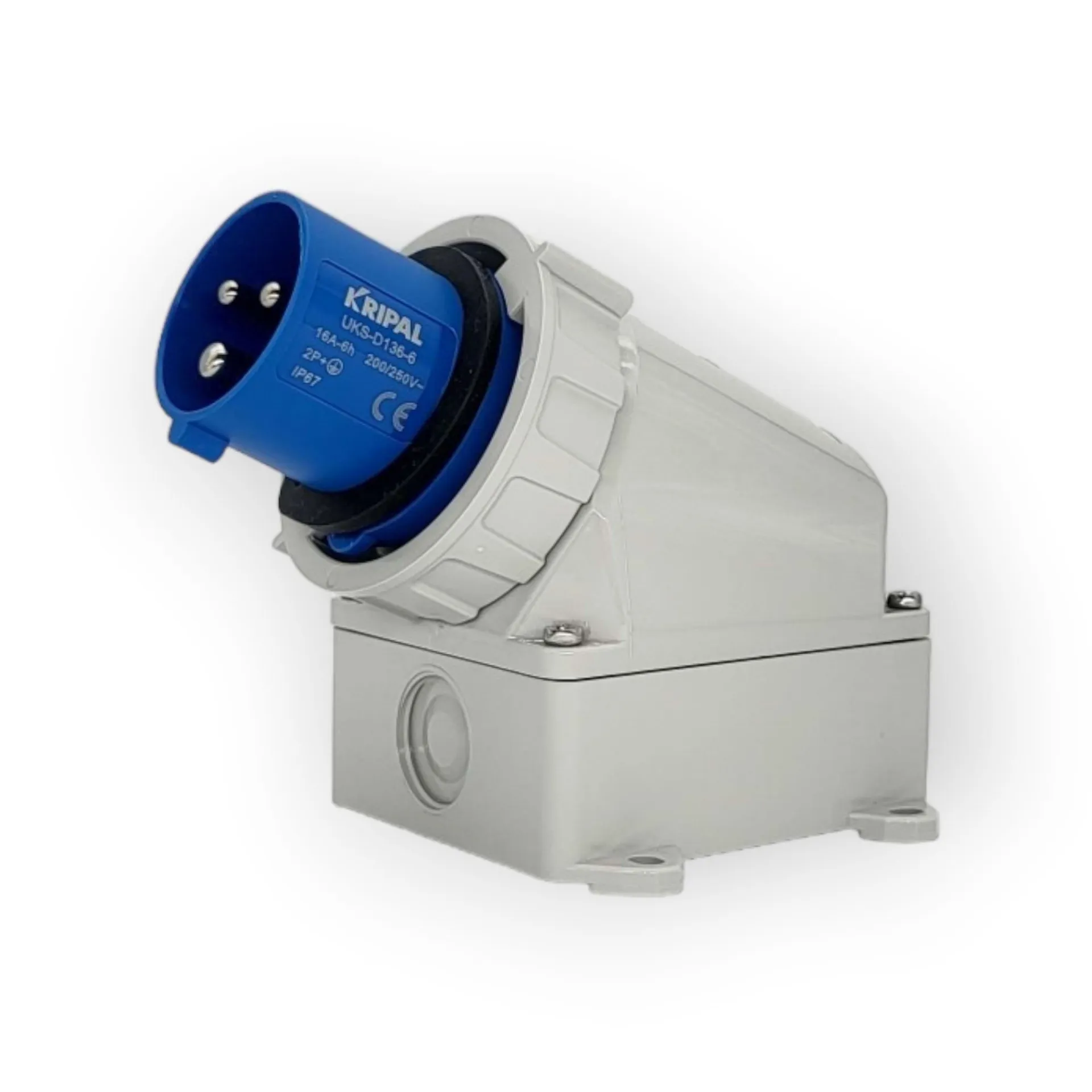 IP67 16A 3P 230V 6h CEE Wandstecker