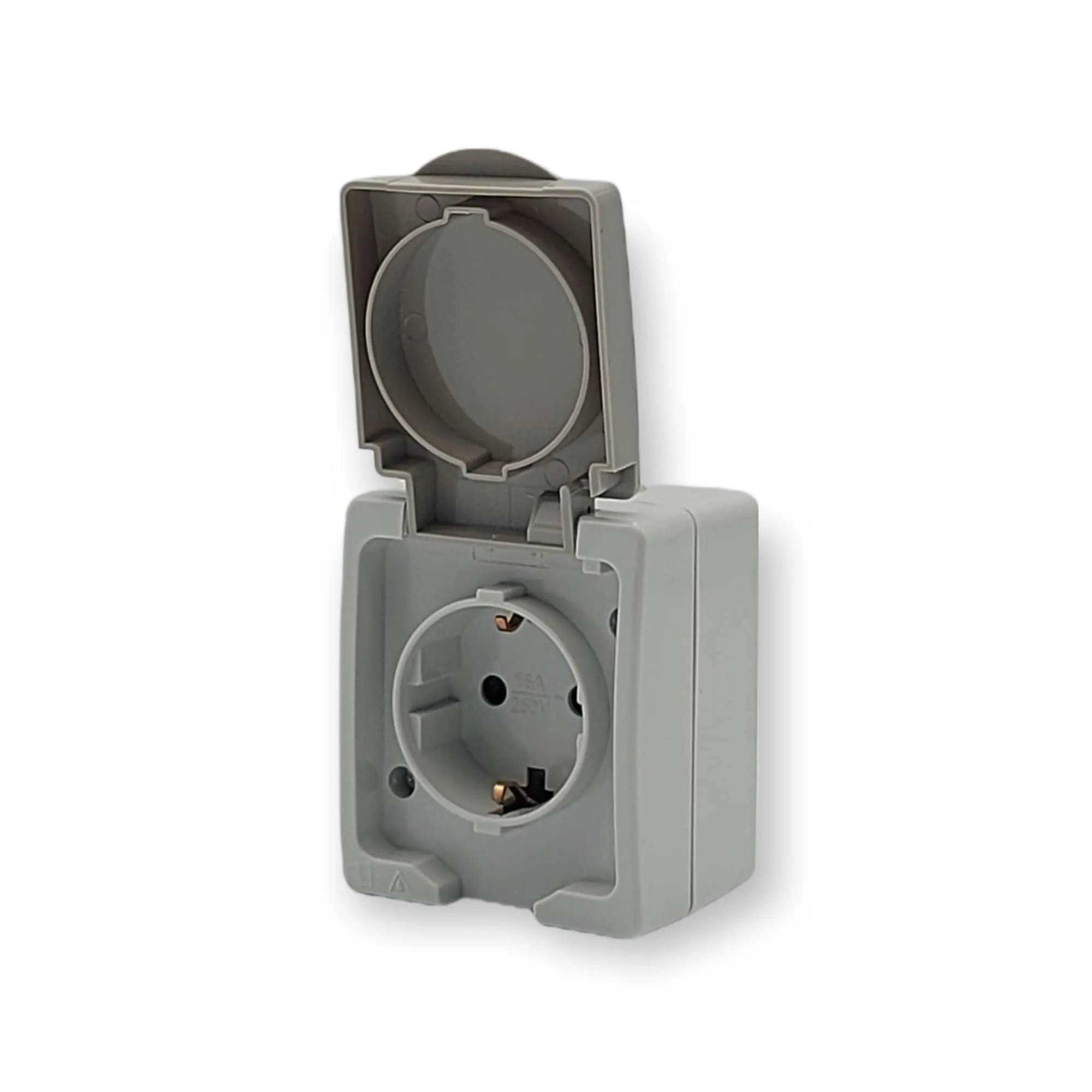 Surface-mounted socket outlet IP54 damp-proof 1-gang VDE