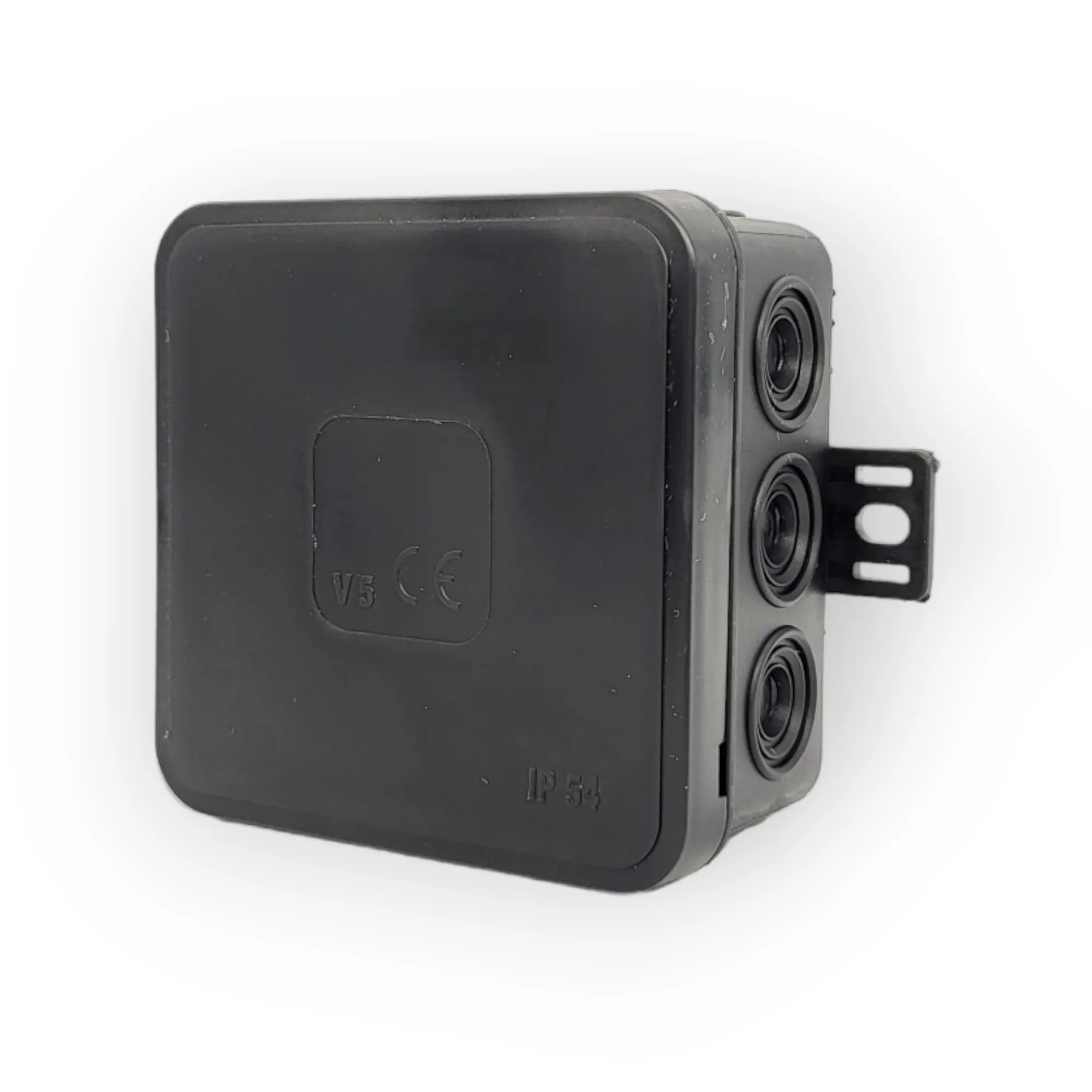 Junction box black 75x74x41mm IP54