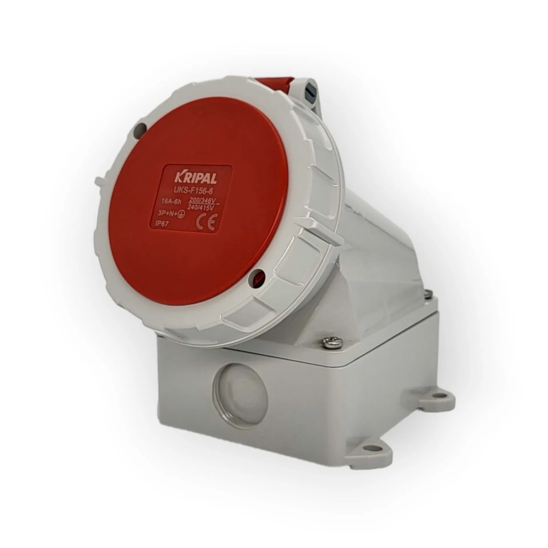 IP67 16A 5P 400V 6h CEE Wandsteckdose