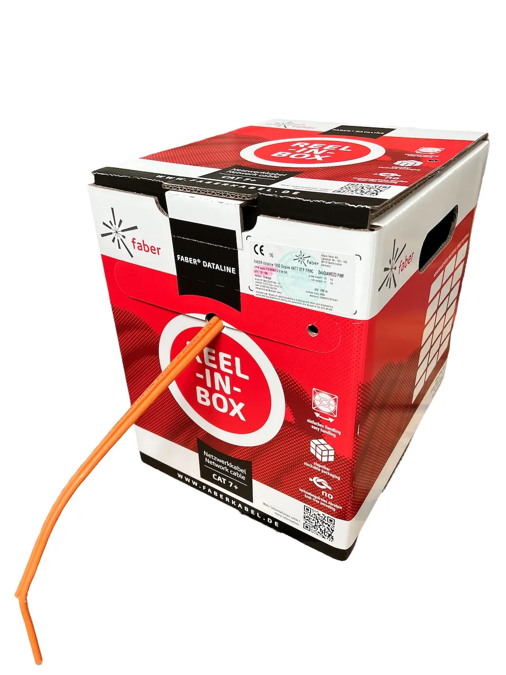 Cat7 network cable Duplex Cat7 1000 STP 2x4x2xAWG23 PiMF FRNC 100m carton Copy