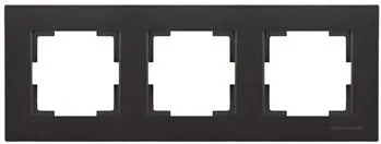 Abdeckrahmen Horizontal 3 fach RITA schwarz