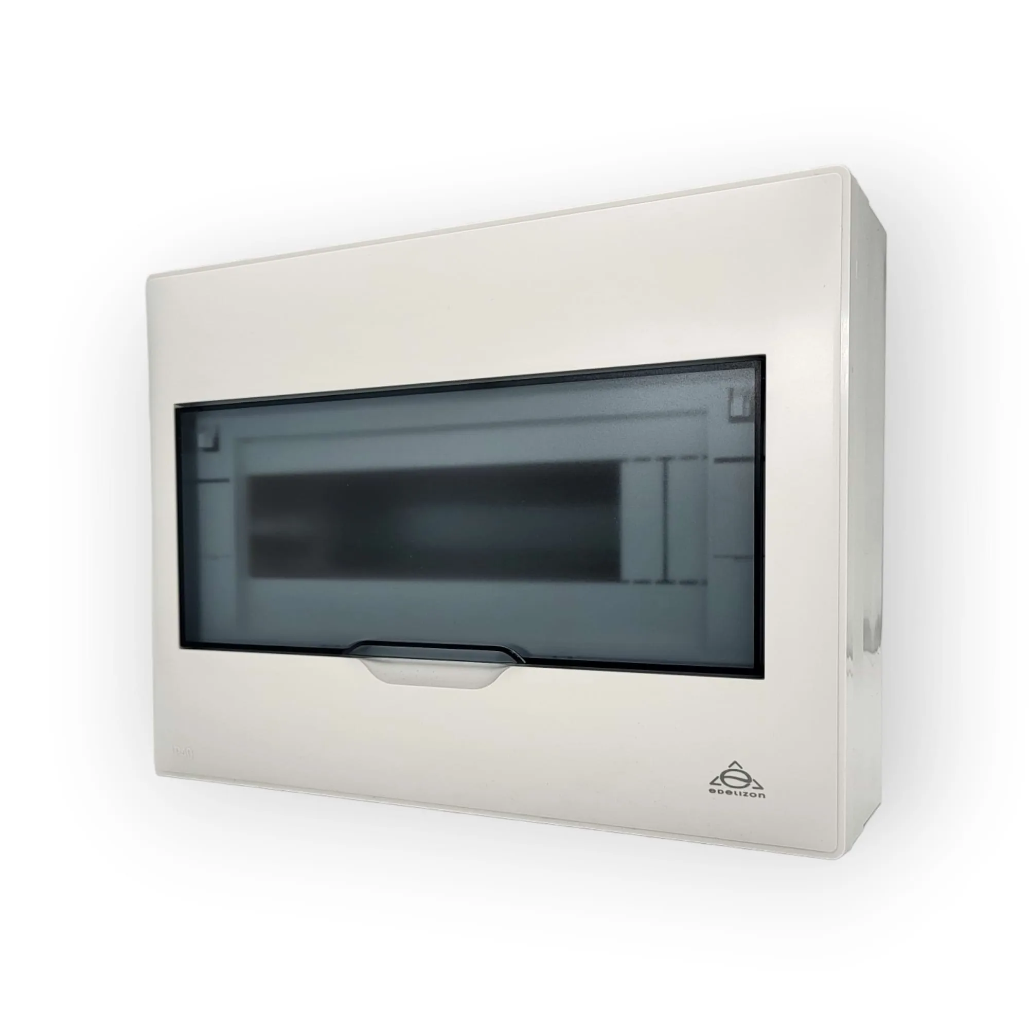 Fuse box 12 modules white surface-mounted