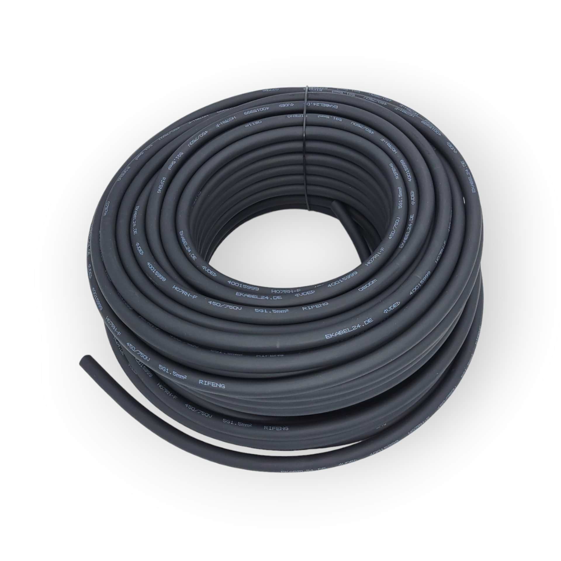 Gummischlauchleitung H07RN-F schwarz Meterware