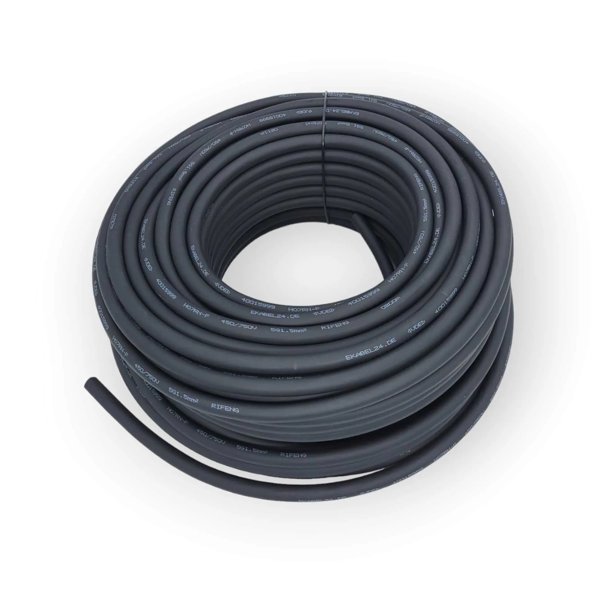 Gummischlauchleitung H07RN-F schwarz Meterware Gummischlauchleitung H07RN-F schwarz Meterware