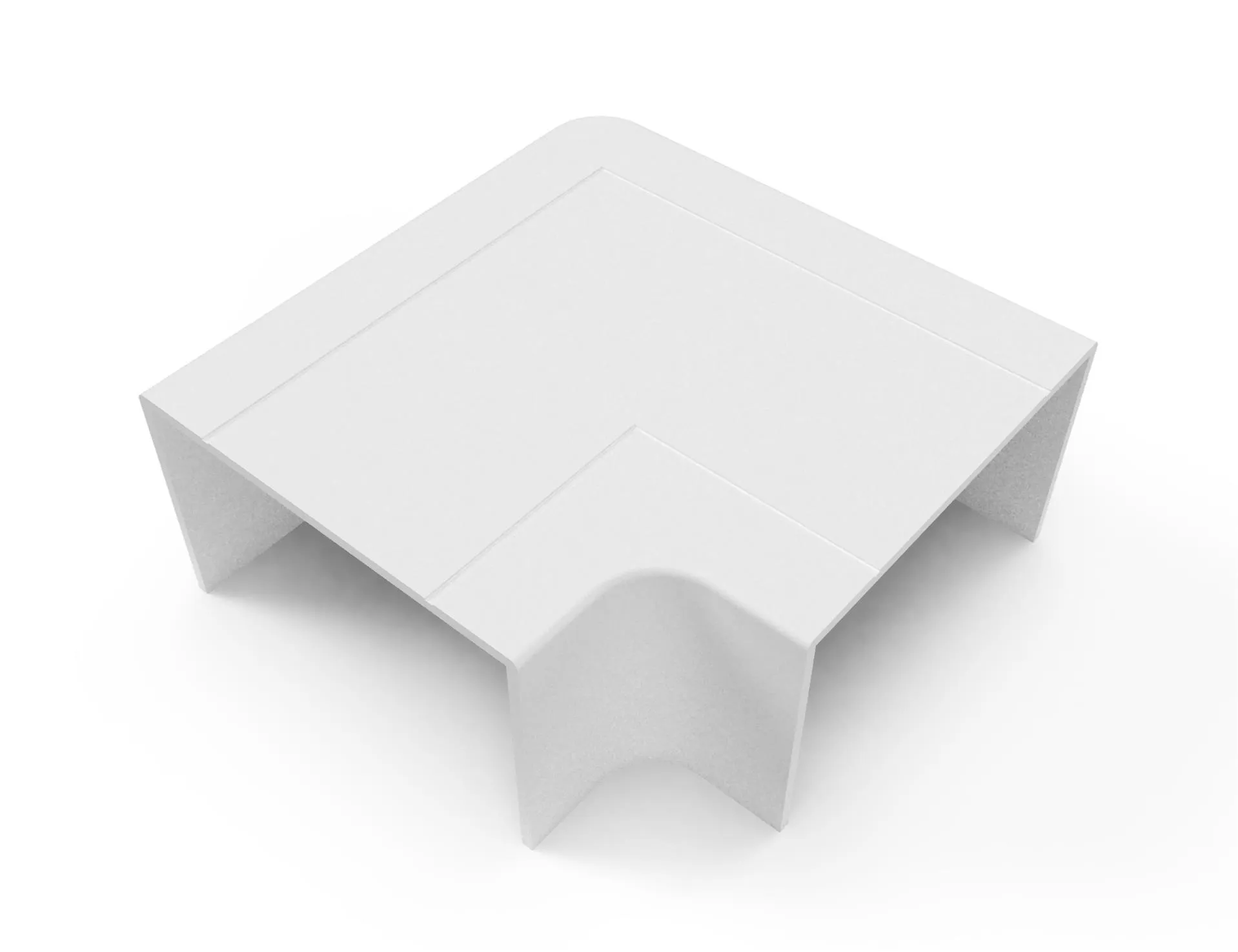 Eckverbinder 100x60 L-Ecke Weiss