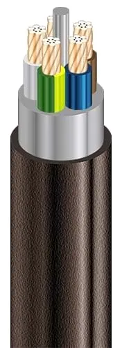 Underground cable NYY-J 5x16 mm² RM black by the metre