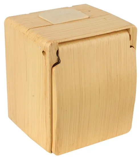 Surface-mounted socket outlet pine