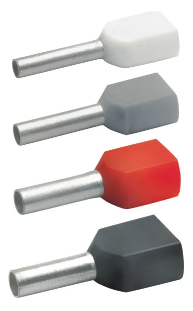 Zwillingsaderendhülsen 2x10mm²/14mm isoliert 100 Stück