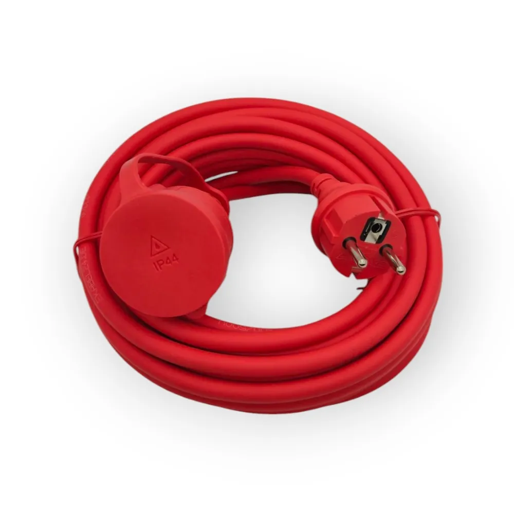 Verlängerungskabel Außen Gummikabel Schuko 230V 15m 3x1,5mm² rot