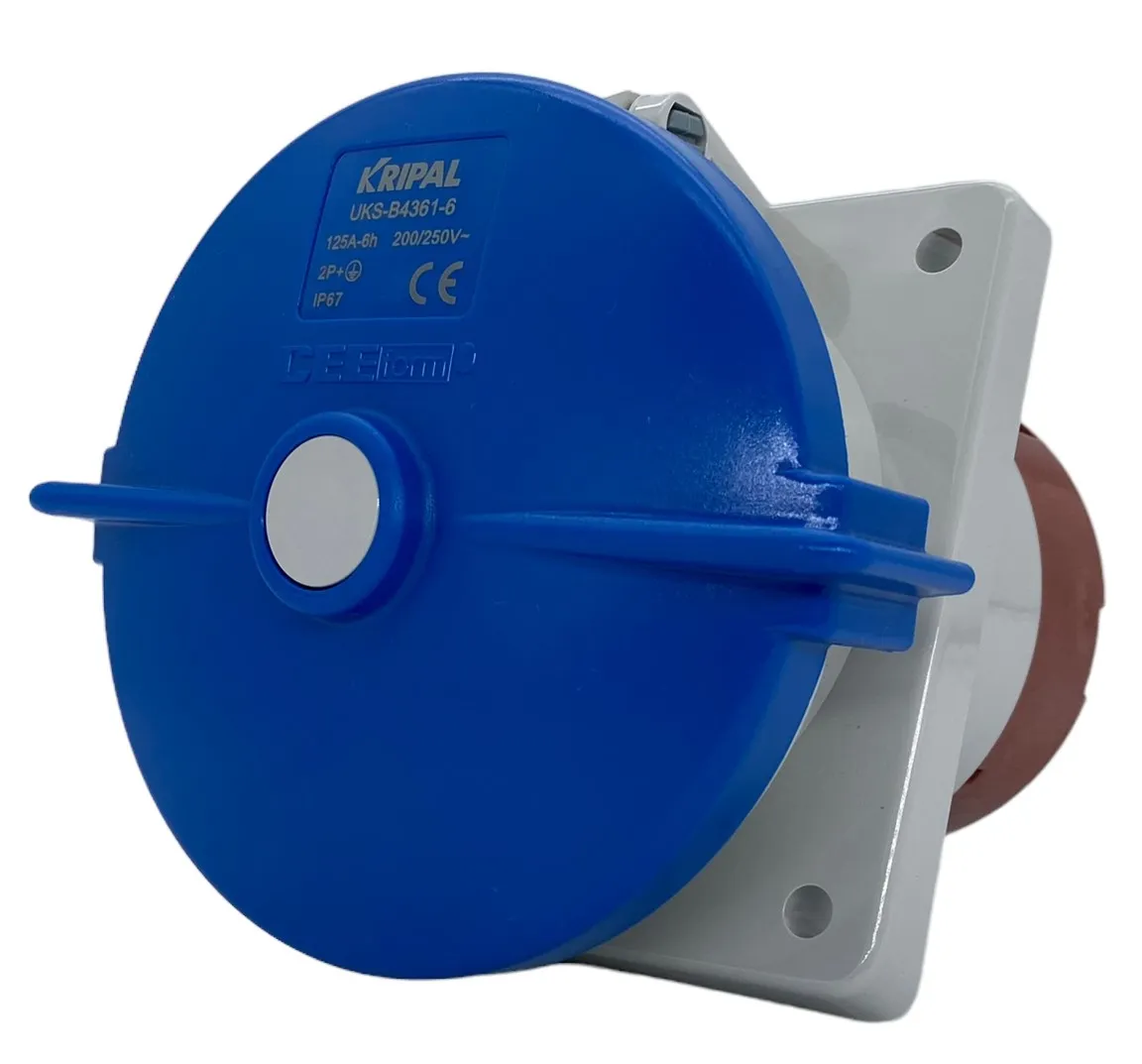IP67 16A 3P 230V 6h CEE Einbausteckdose (20  Neigung)