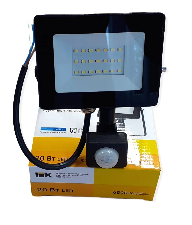 LED floodlight with motion detector 6500K 20W