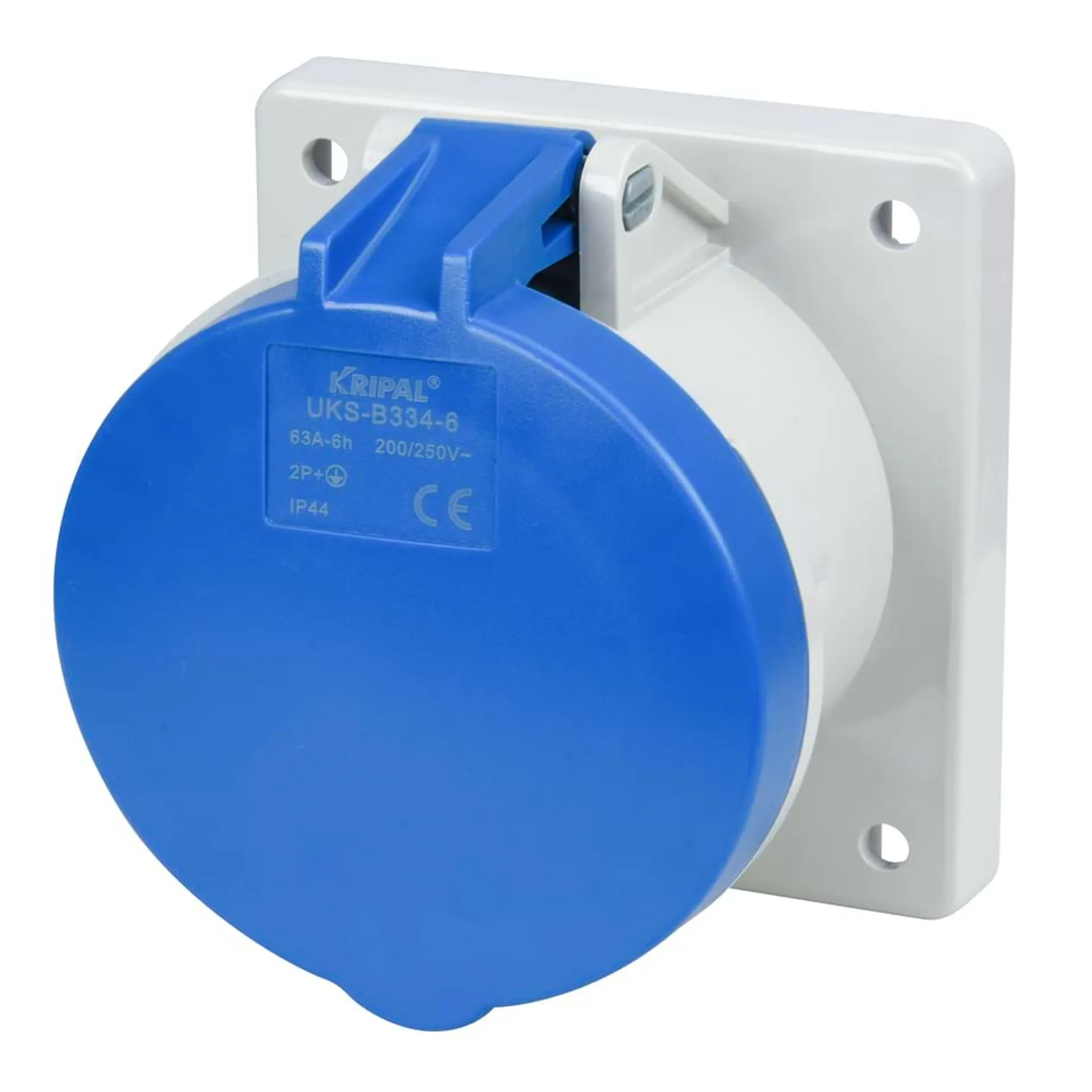 IP44 16A 3P 230V 6h CEE Einbausteckdose