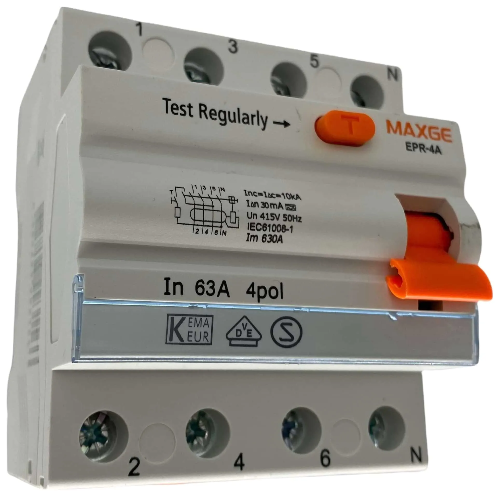 RCD 63A-4-pole type A