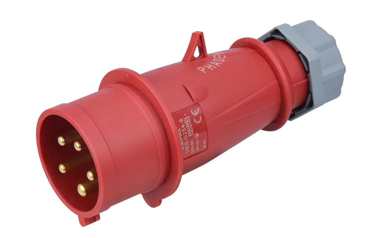 IP44 32A 5P 400V 6h CEE Stecker Wechselrichter